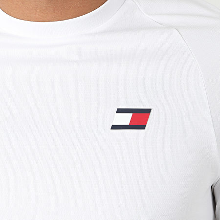 Tommy Hilfiger - Tee Shirt De Sport Back Logo 0055 Blanc