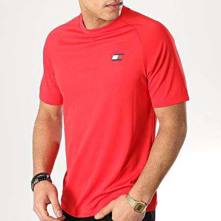 Tommy Hilfiger - Tee Shirt De Sport Back Logo 0055 Rouge