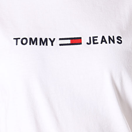 Tommy Hilfiger - Tee Shirt Femme Clean Boxy Logo 5455 Blanc