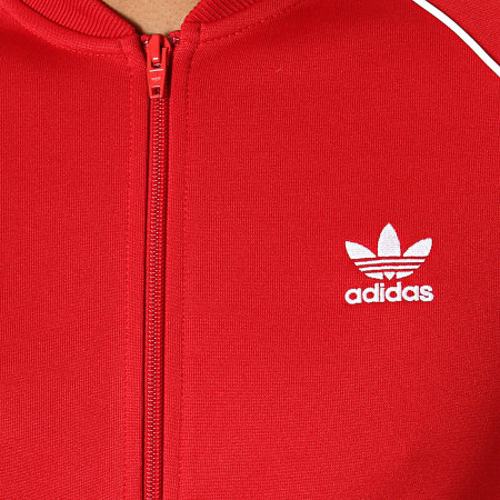 Adidas Originals - Veste Zippée A Bandes SST DV1514 Rouge