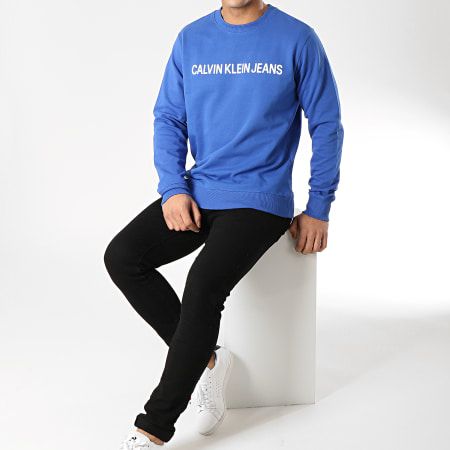 Calvin Klein - Sweat Crewneck Institutional Logo 7758 Bleu Roi