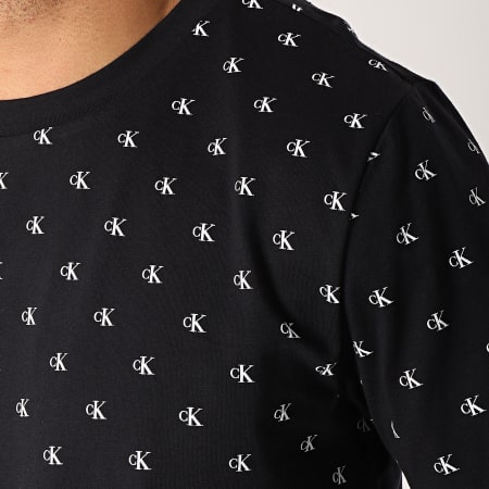 Calvin Klein - Tee Shirt Small Monogram 1310 Noir Blanc