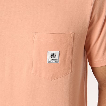 Element - Tee Shirt Poche Basic Pocket Label Rose