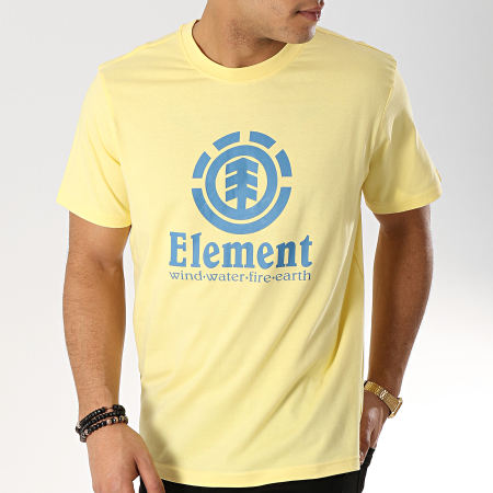 Element - Tee Shirt Vertical Jaune Clair