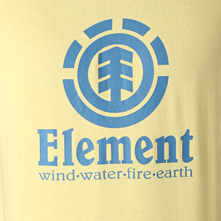Element - Tee Shirt Vertical Jaune Clair