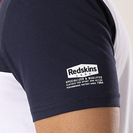 Redskins - Tee Shirt Coventry Calder Blanc Bleu Marine