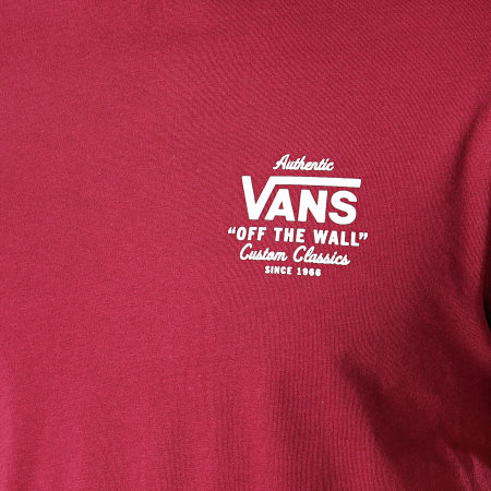Vans - Tee Shirt Holder Street II A36O1T Bordeaux Blanc