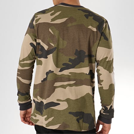 Adidas Originals - Tee Shirt Manches Longues Camouflage DV2055 Vert Kaki