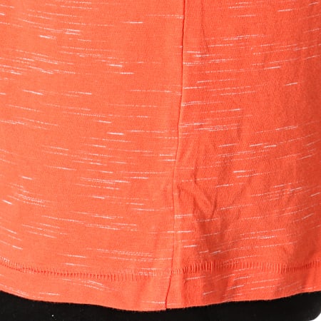 Deeluxe - Tee Shirt Poche Floral Shamar Noir Orange
