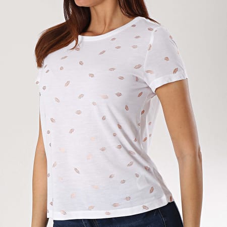 Only - Tee Shirt Femme Isabella Blanc 