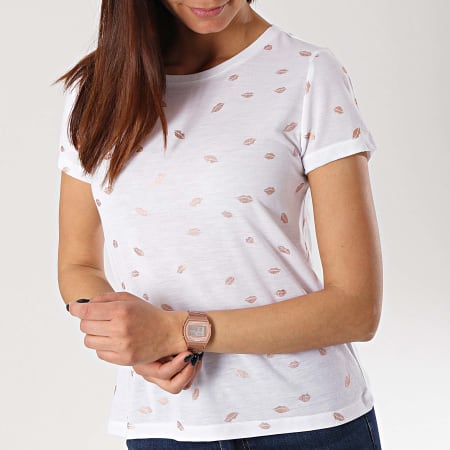 Only - Tee Shirt Femme Isabella Blanc 