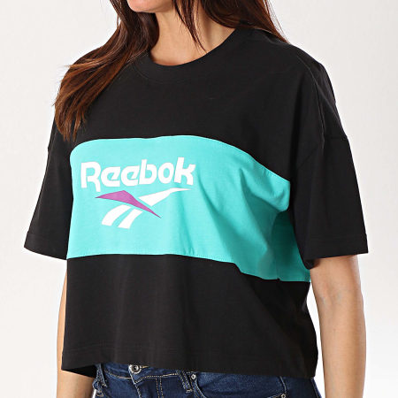 Reebok - Tee Shirt Crop Femme Classics Vector DX3811 Noir Vert