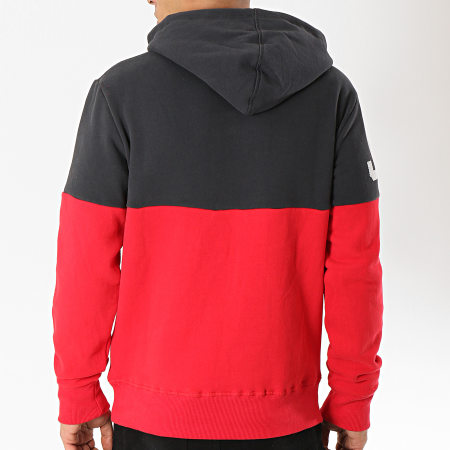 Superdry - Sweat Capuche Store Panel M20993NT Rouge Gris Anthracite