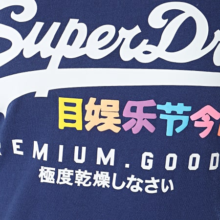 Superdry - Tee Shirt Femme Premium Goods Puff Entry G10016NS Bleu Marine