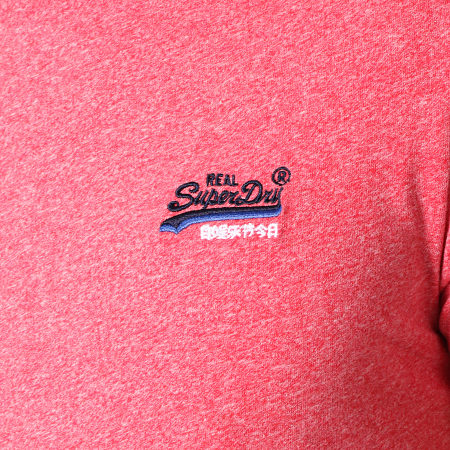 Superdry - Tee Shirt Orange Label Vintage Embroidery M10107ET Rouge Chiné
