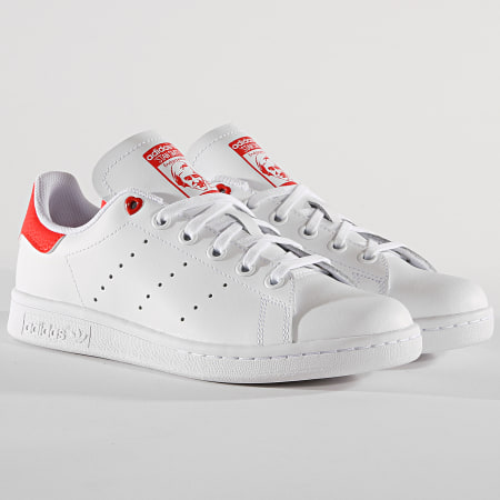 adidas - Baskets Femme Stan Smith G27631 Footwear White Act Red 
