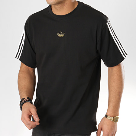 Adidas Originals - Tee Shirt A Bandes Floating DV3262 Noir Doré