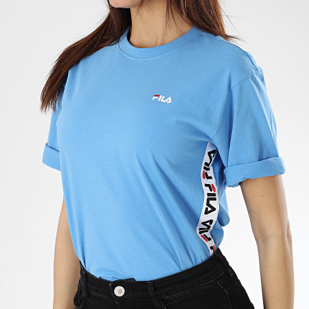Fila - Tee Shirt Avec Bandes Femme Talita 682321 Bleu Clair