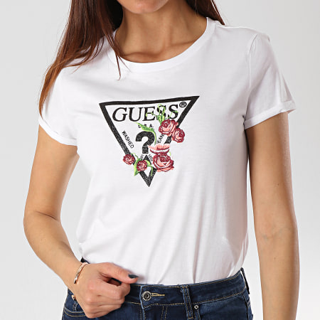 Guess - Tee Shirt Femme W92I67-JA900 Blanc