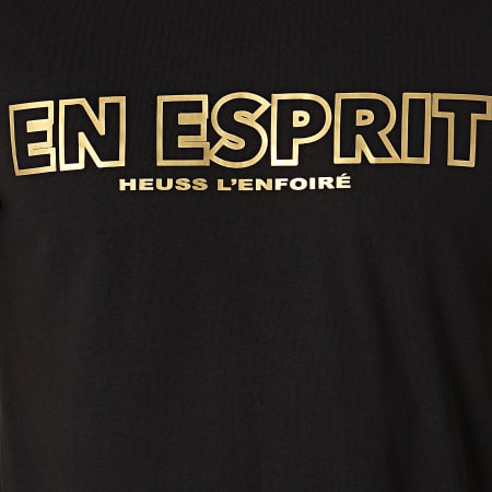 Heuss L'Enfoiré - Maglietta Esprit Outline Nero Oro