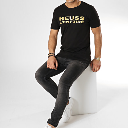 Heuss L'Enfoiré - Tee Shirt Logo Noir Or