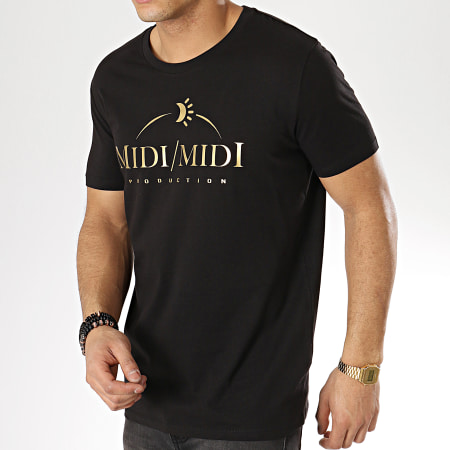 Heuss L'Enfoiré - Tee Shirt Midi Midi Nero Oro