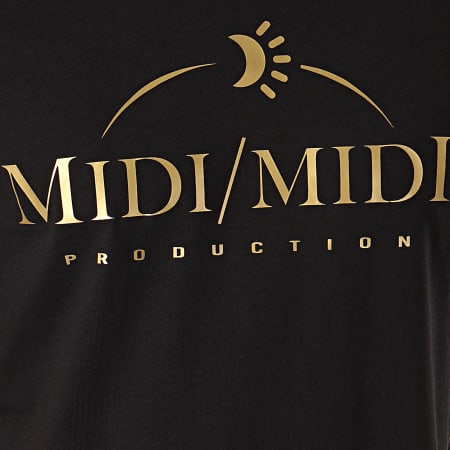 Heuss L'Enfoiré - Tee Shirt Midi Midi Noir Or
