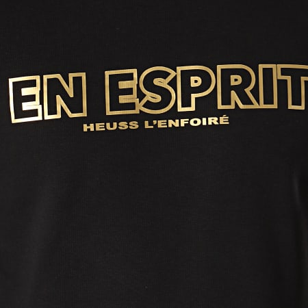 Heuss L'Enfoiré - Sweat Crewneck En Esprit Outline Noir Or