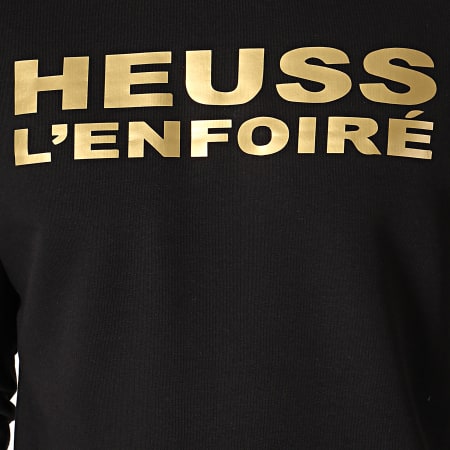 Heuss L'Enfoiré - Sweat Crewneck Logo Noir Or