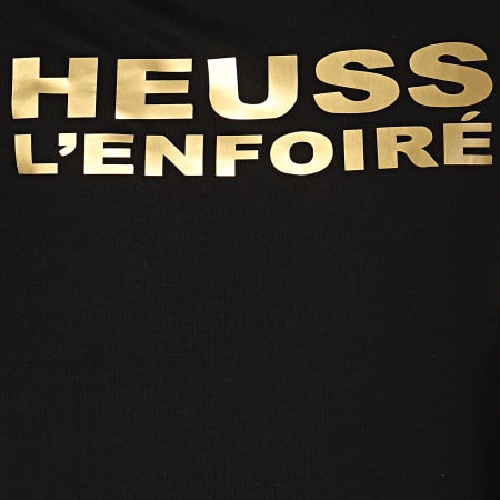 Heuss L'Enfoiré - Sweat Capuche Logo Noir Or