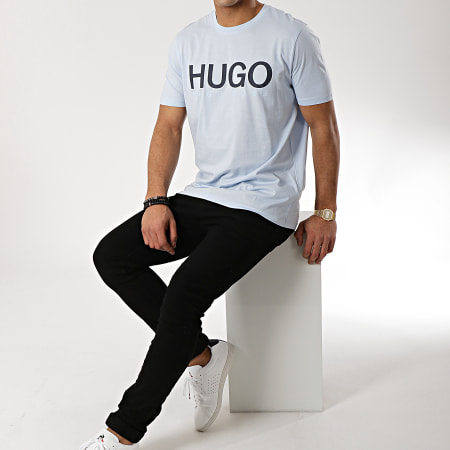 HUGO - Tee Shirt Dolive-U3 50406203 Bleu Clair