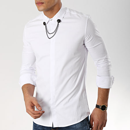 Ikao - Chemise Manches Longues F423 Blanc