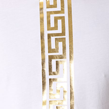 Ikao - Tee Shirt Oversize F417 Blanc Doré