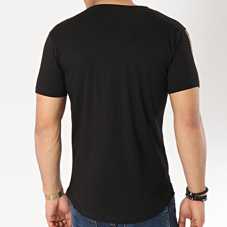 Ikao - Tee Shirt Oversize F417 Noir Doré Renaissance