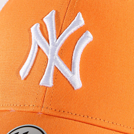 '47 Brand - Casquette Trucker New York Yankees MVP FLGSH17GWP Orange Blanc
