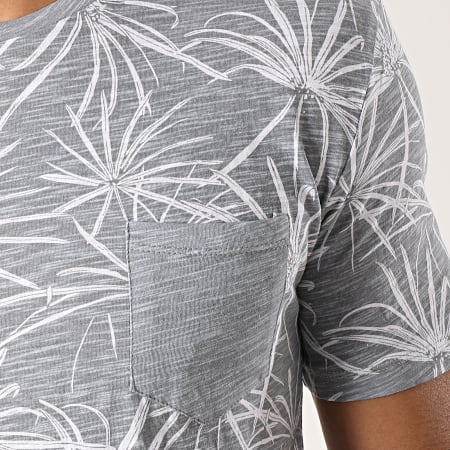 MTX - Tee Shirt Poche F1018 Gris Floral