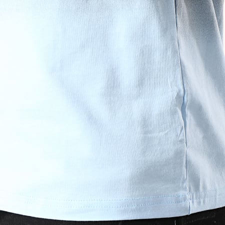 Terance Kole - Tee Shirt A Bandes 98215 Bleu Clair Noir Dégradé