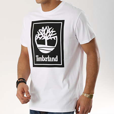 Timberland - Tee Shirt Stack Logo A1OA2 Blanc