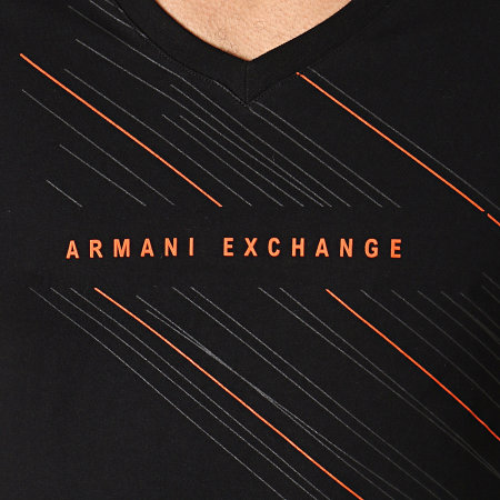 Armani Exchange - Tee Shirt 3GZTFW-ZJN7Z Noir Orange