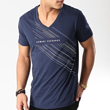 Armani Exchange - Tee Shirt Bleu Marine
