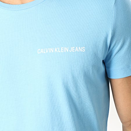 Calvin Klein - Tee Shirt Small Institutional Logo 7852 Bleu Clair