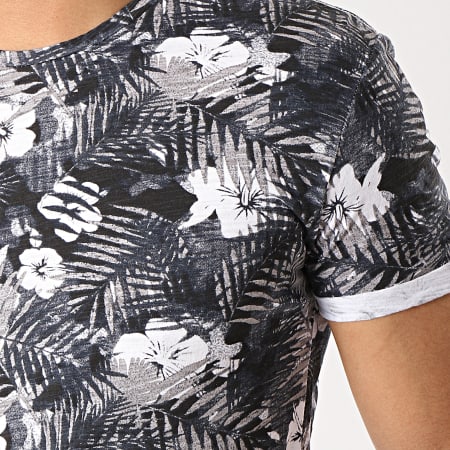 MTX - Tee Shirt Oversize Floral F1002 Noir Gris