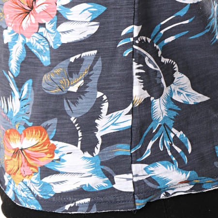 MTX - Tee Shirt Floral F1015 Bleu Marine