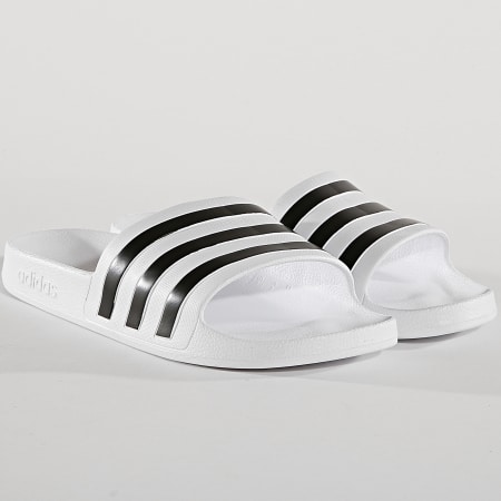 Adidas Sportswear - Claquettes Adilette Aqua F35539 Blanc Noir