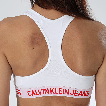 Calvin Klein - Brassière Femme J20J211229 Blanc Rouge