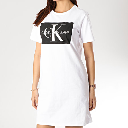 Calvin Klein - Robe Femme Iconic Monogram Box 1236 Blanc