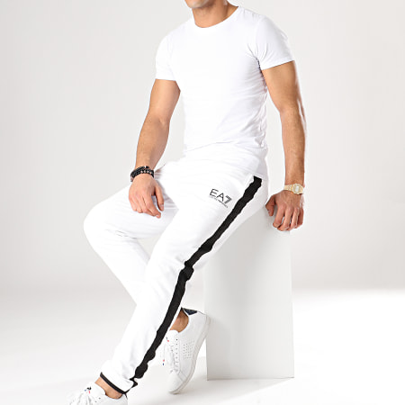 EA7 Emporio Armani - Pantalon Jogging 3GPP60-PJ05Z Blanc Noir