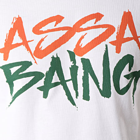 Landy - Tee Shirt Assa Baing Blanc Orange Vert
