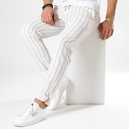 MTX - Pantalon Rayé 5286E Blanc