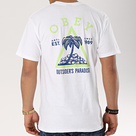 Obey - Tee Shirt Outsider's Paradise Blanc